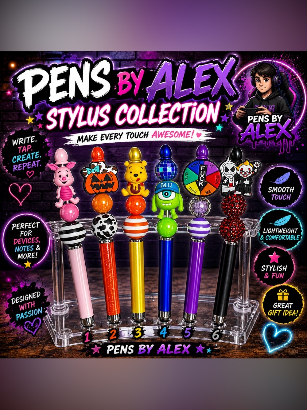 Pens By Alex - New Stylus Debut - Choose 1